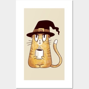 witch cat Posters and Art